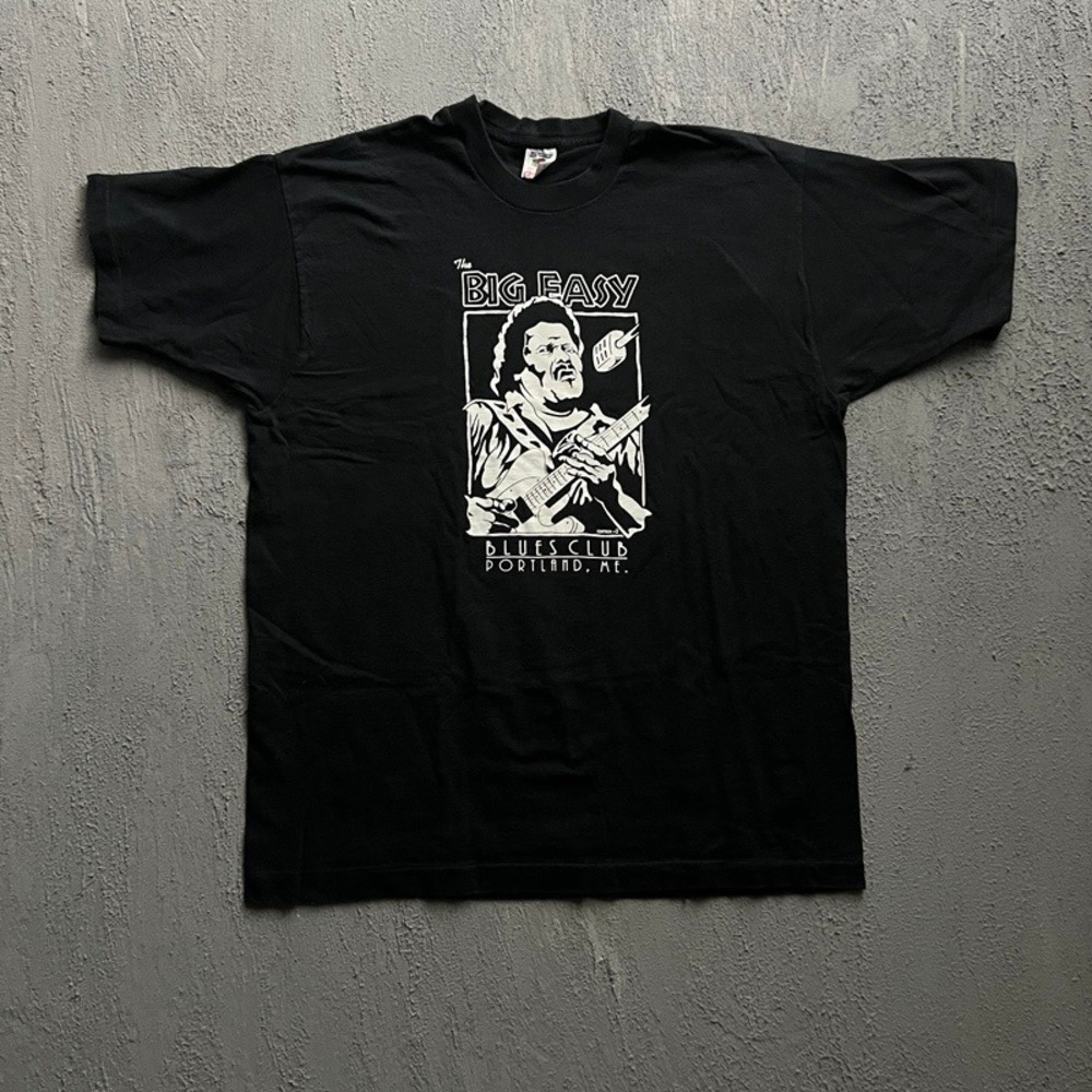 Vintage The Big Easy Shirt XL Black 1990s Blues‎ Club Portland Jazz